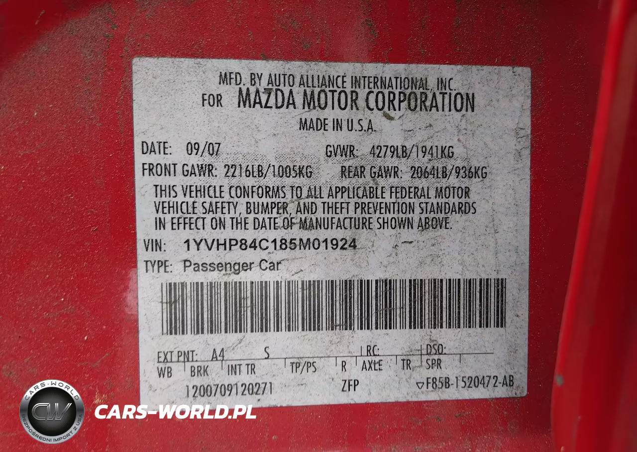 2008 Mazda Mazda6 I Sport Ve VIN:1YVHP84C185M01924 - 9