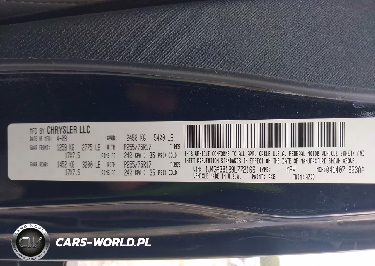 2009 Jeep Wrangler Unlimited X VIN:1J4GA39139L772166 - 9