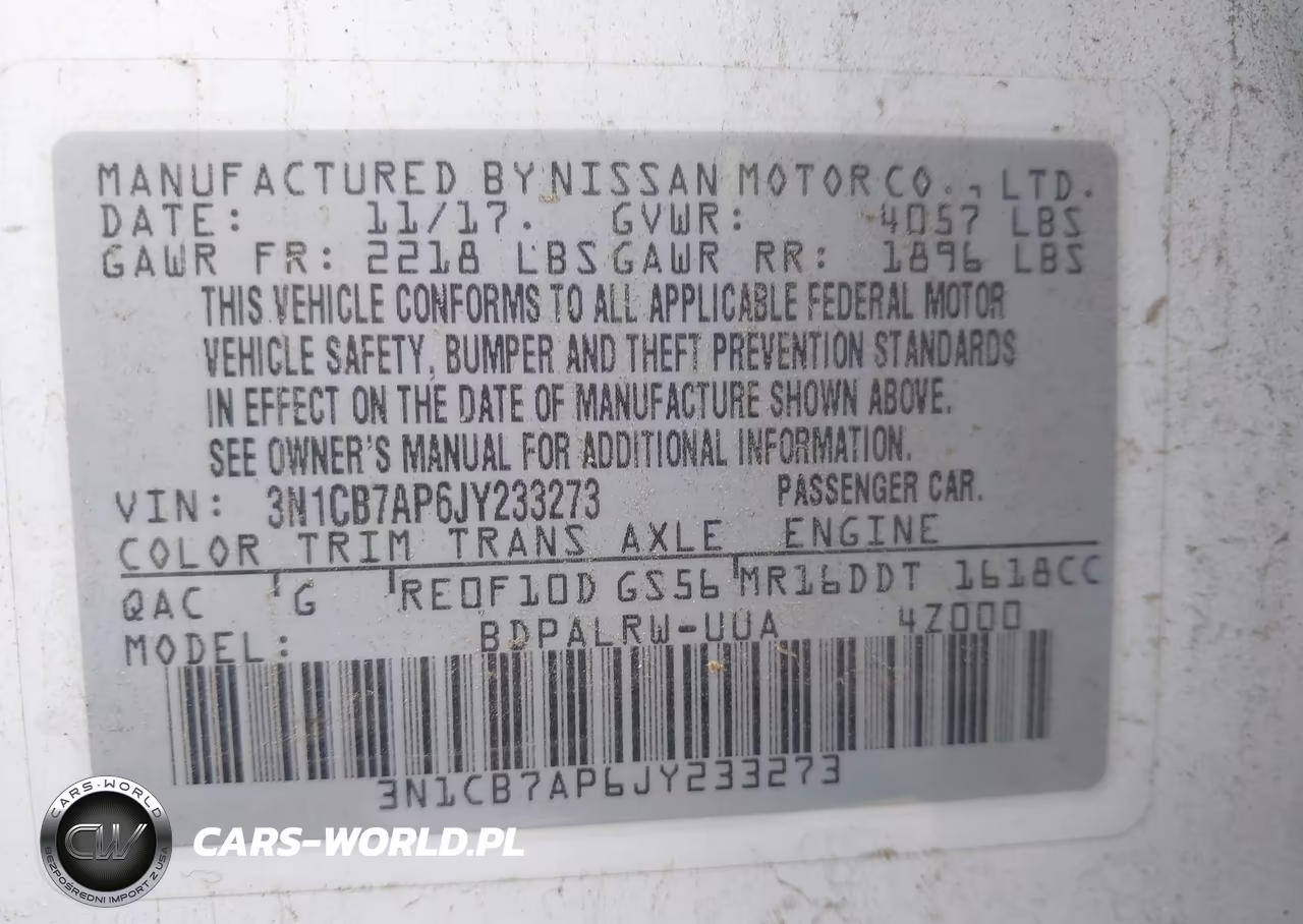 2018 Nissan Sentra Sr Turbo VIN:3N1CB7AP6JY233273 - 9