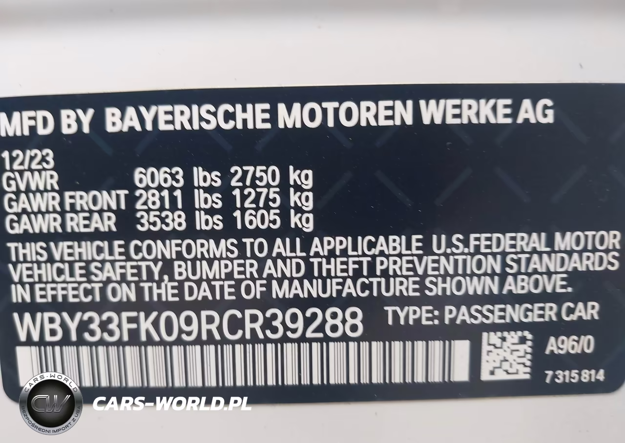 2024 BMW I5 Edrive40 VIN:WBY33FK09RCR39288 - 9