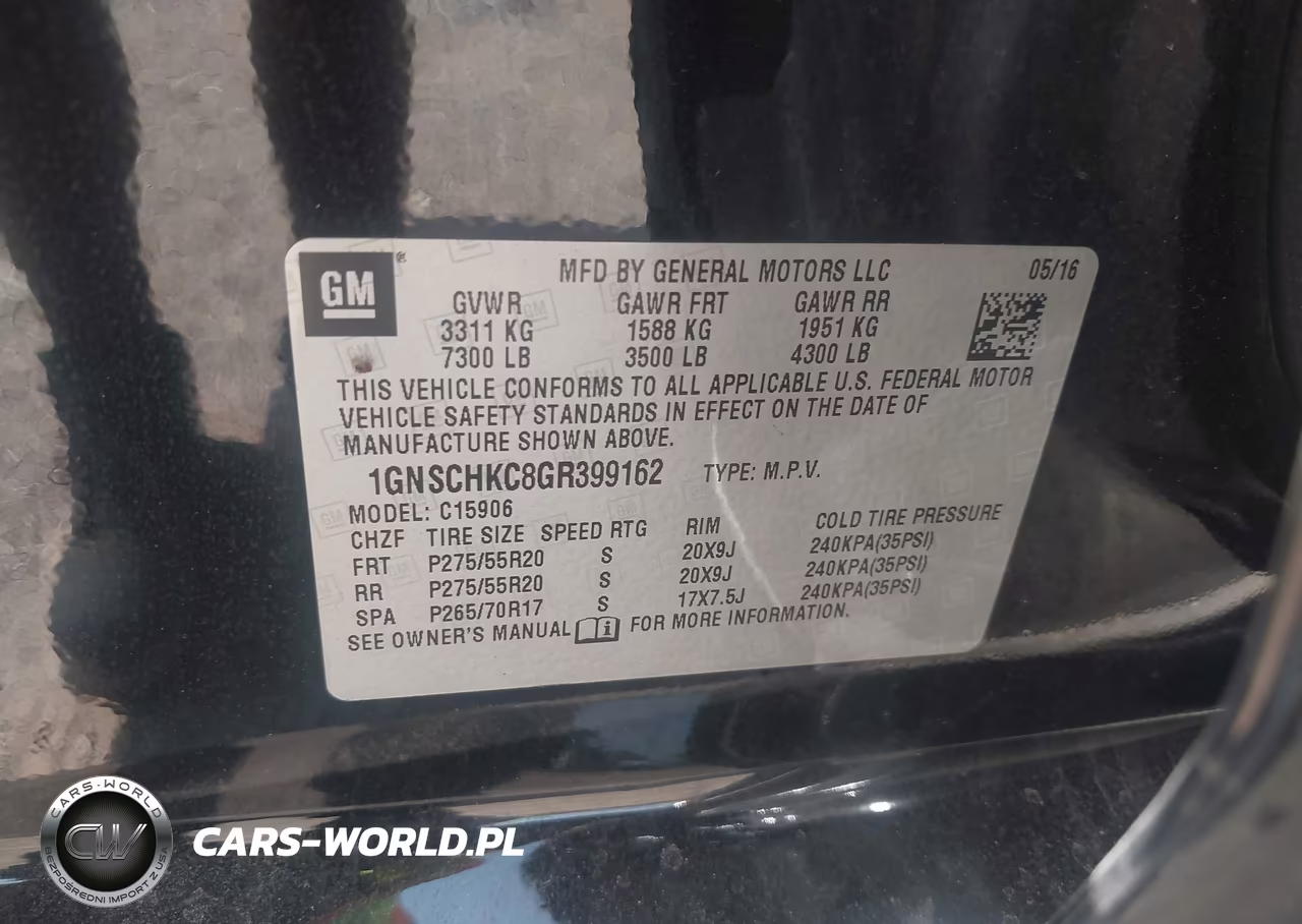 2016 Chevrolet Suburban Lt VIN:1GNSCHKC8GR399162 - 9