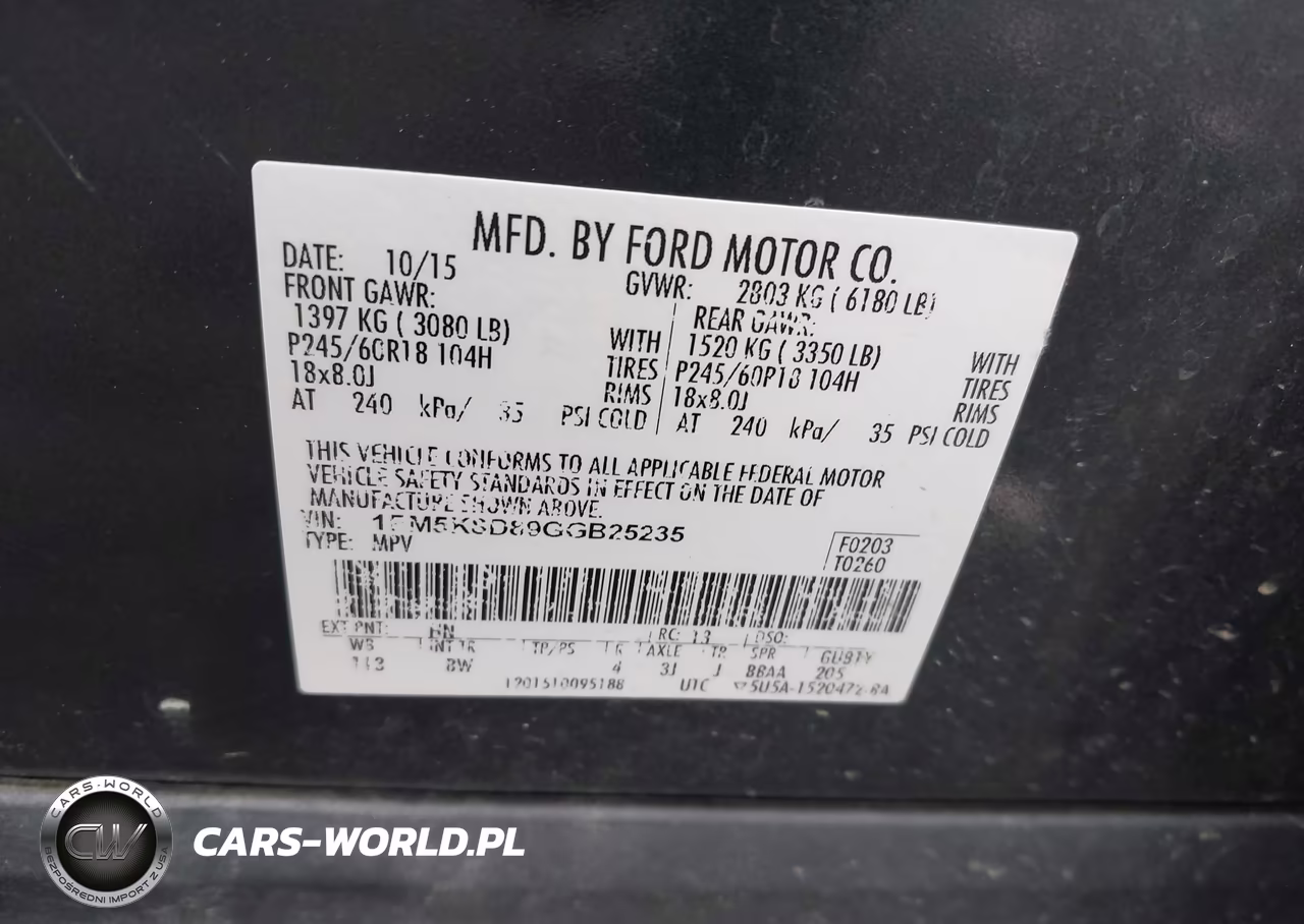 2016 Ford Explorer Xlt VIN:1FM5K8D89GGB25235 - 9
