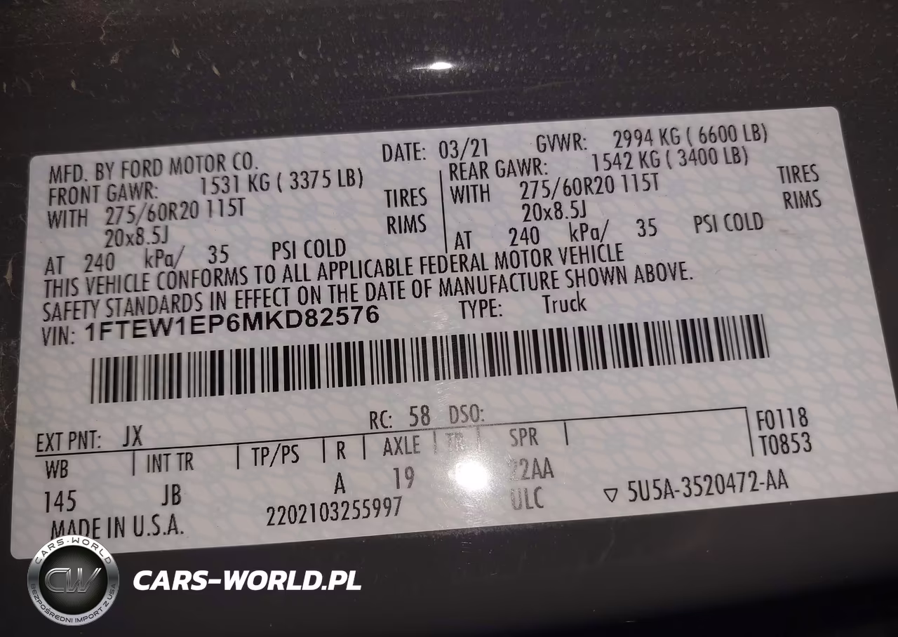2021 Ford F-150 Xl VIN:1FTEW1EP6MKD82576 - 9