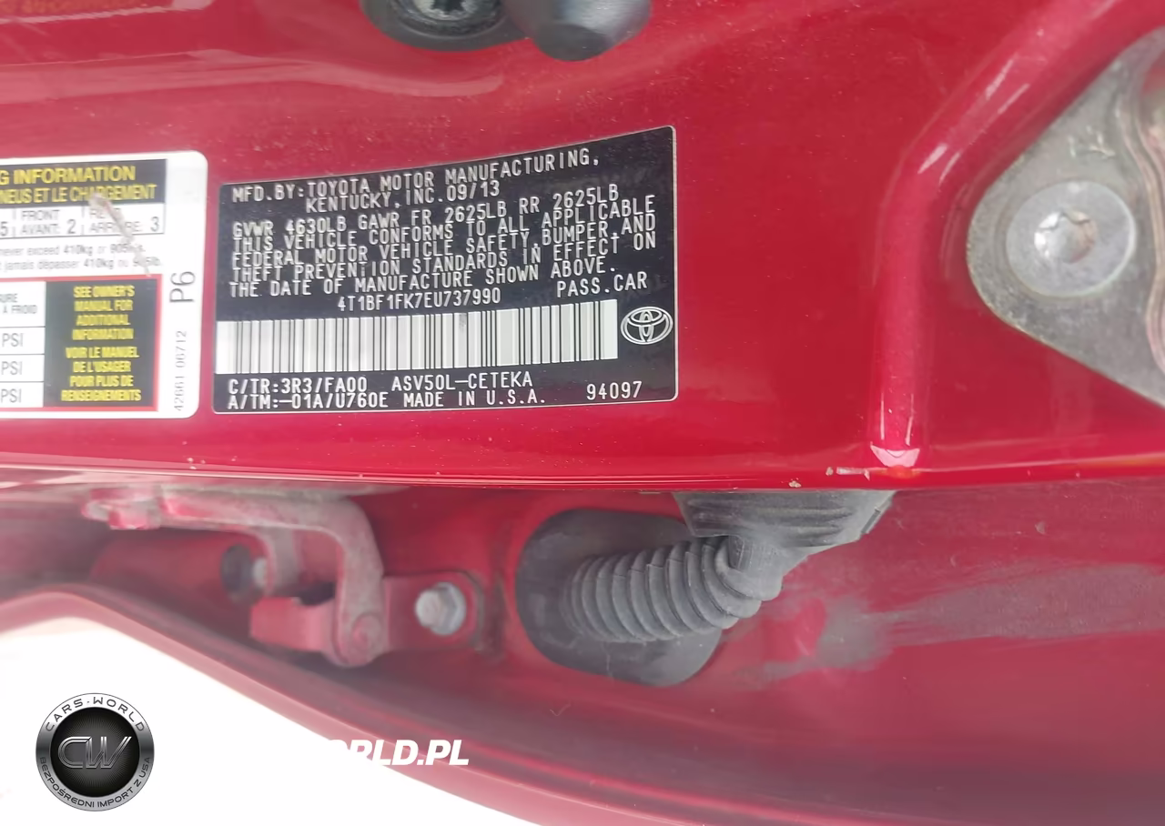 2014 Toyota Camry L VIN:4T1BF1FK7EU737990 - 9
