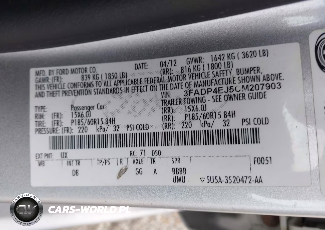 2012 Ford Fiesta Se VIN:3FADP4EJ5CM207903 - 9