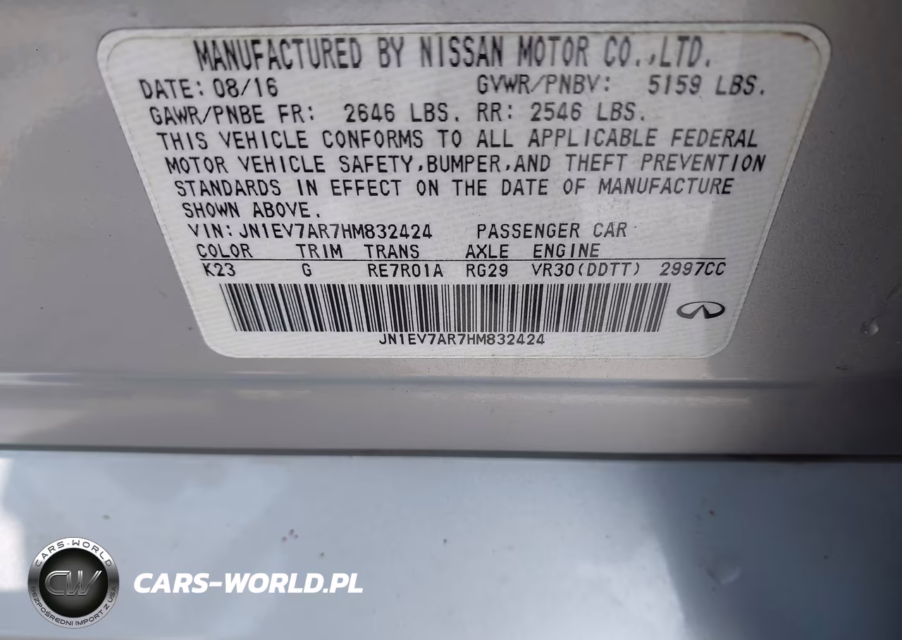 2017 INFINITI Q50 3.0T PREMIUM VIN:JN1EV7AR7HM832424 - 9