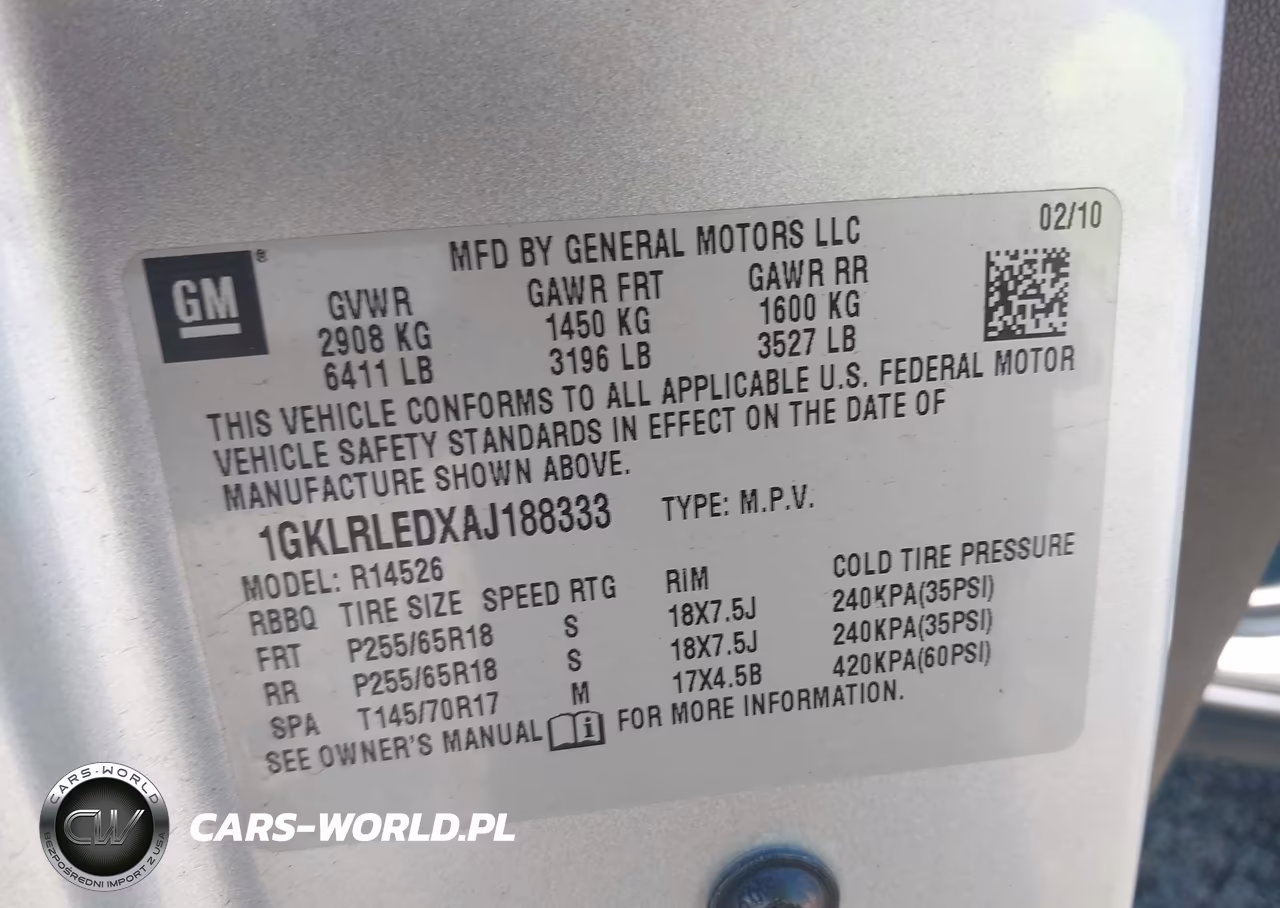 2010 GMC Acadia Sle VIN:1GKLRLEDXAJ188333 - 9