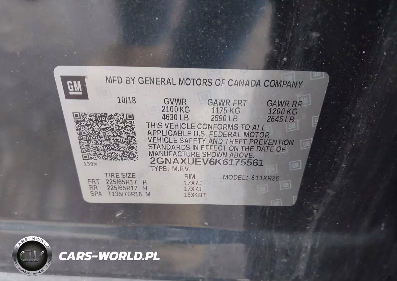 2019 Chevrolet Equinox Lt VIN:2GNAXUEV6K6175561 - 9