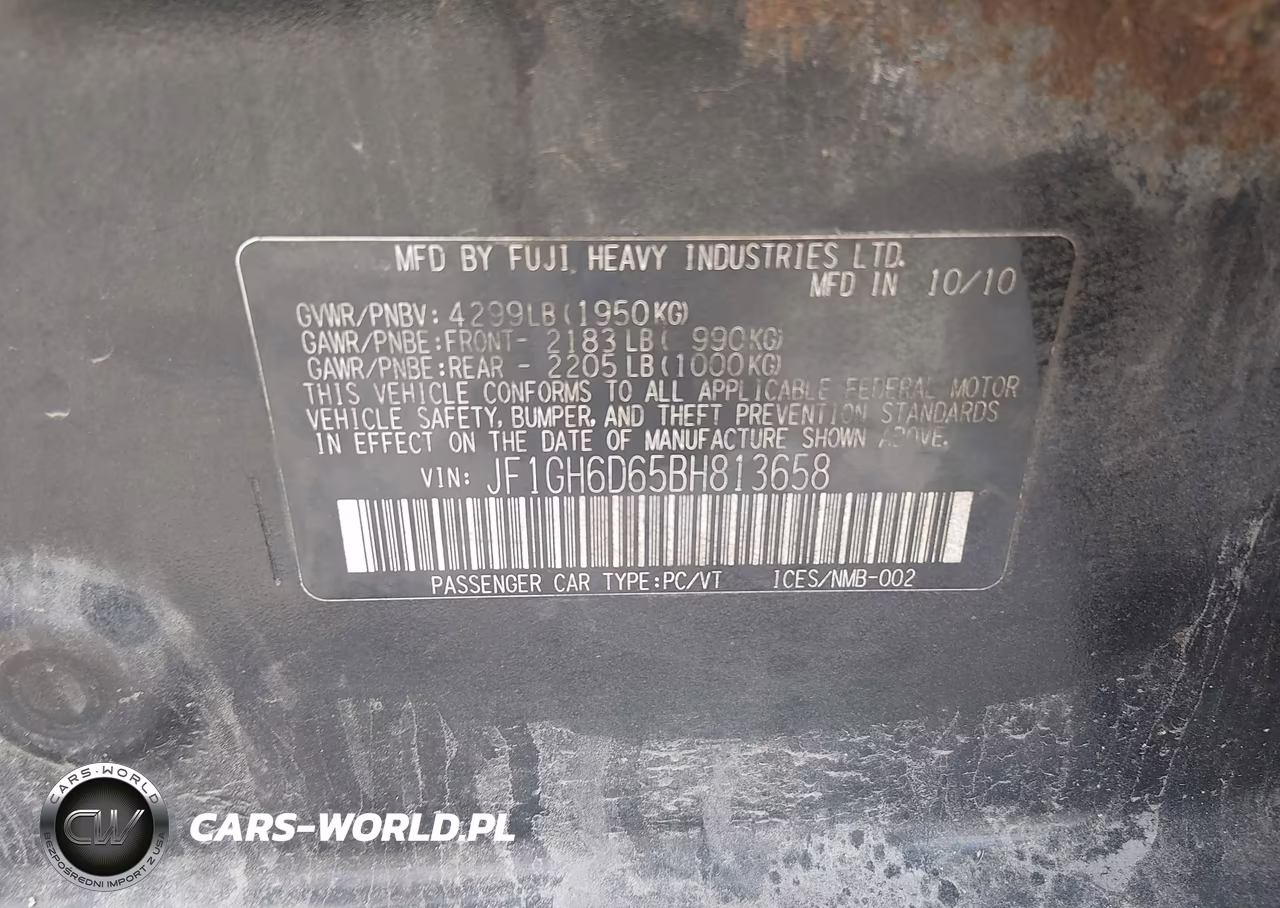 2011 Subaru Impreza Outback Sport VIN:JF1GH6D65BH813658 - 9