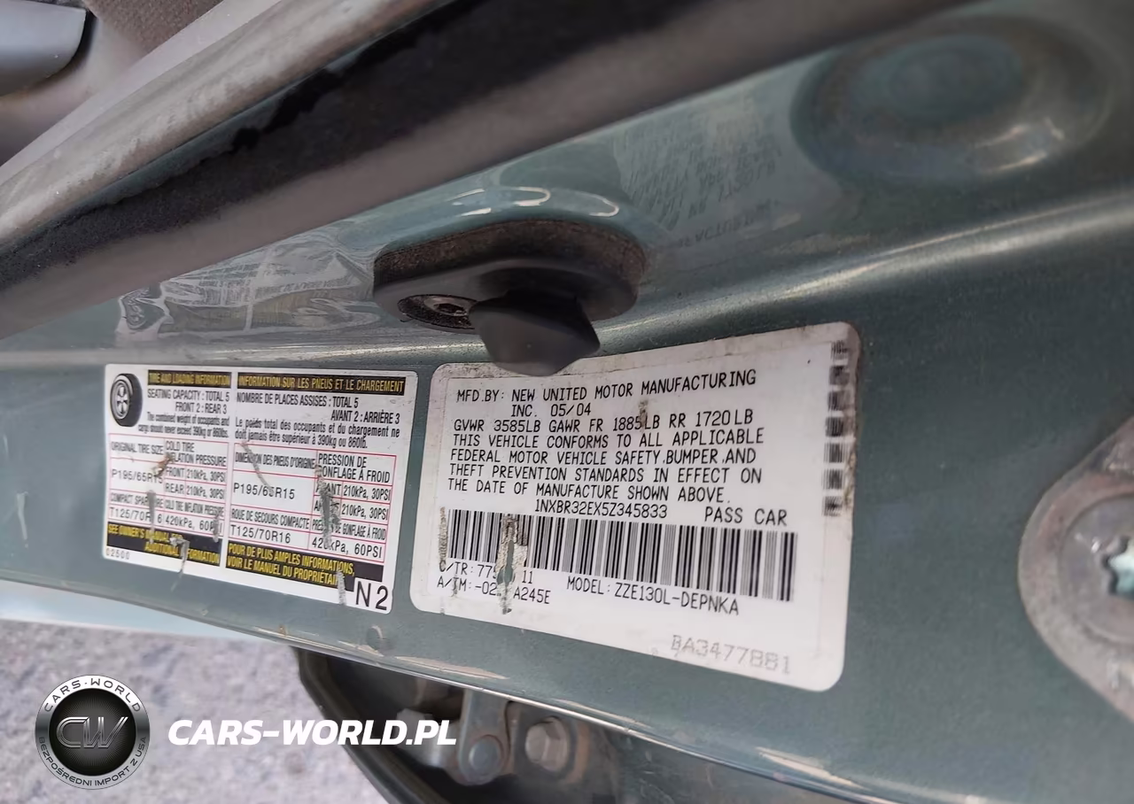 2005 Toyota Corolla Le VIN:1NXBR32EX5Z345833 - 9