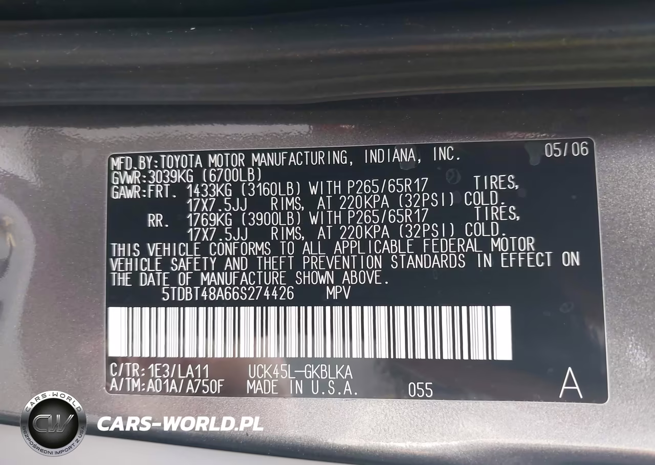 2006 Toyota Sequoia Limited V8 VIN:5TDBT48A66S274426 - 9