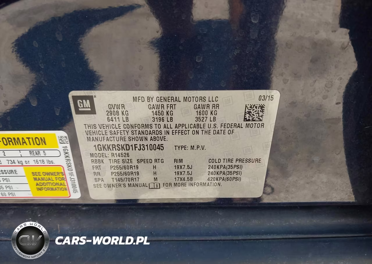2015 GMC Acadia Slt-2 VIN:1GKKRSKD1FJ310045 - 9