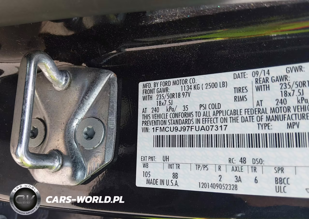 2015 Ford Escape Titanium VIN:1FMCU9J97FUA07317 - 9
