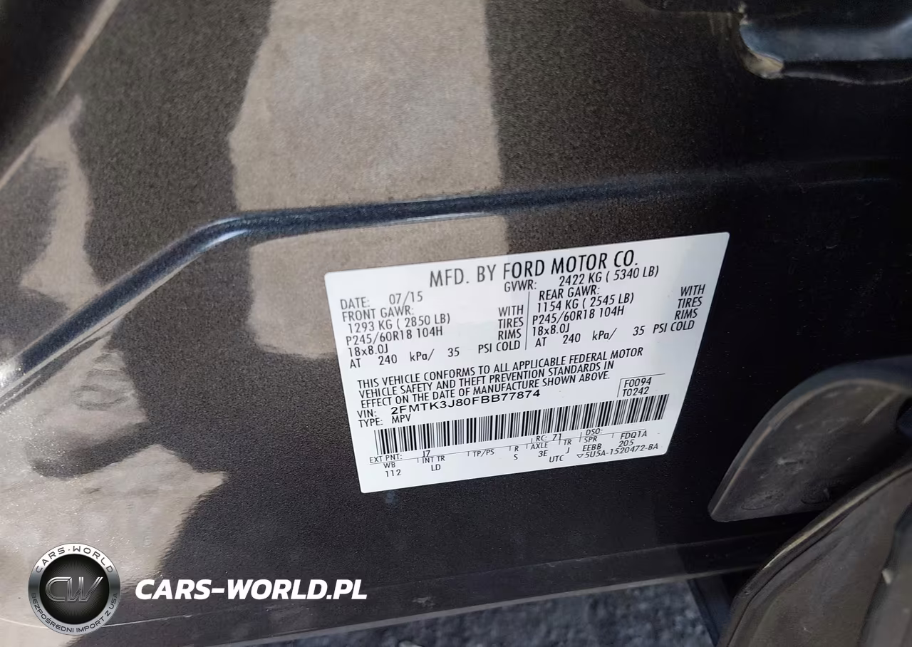 2015 Ford Edge Sel VIN:2FMTK3J80FBB77874 - 9