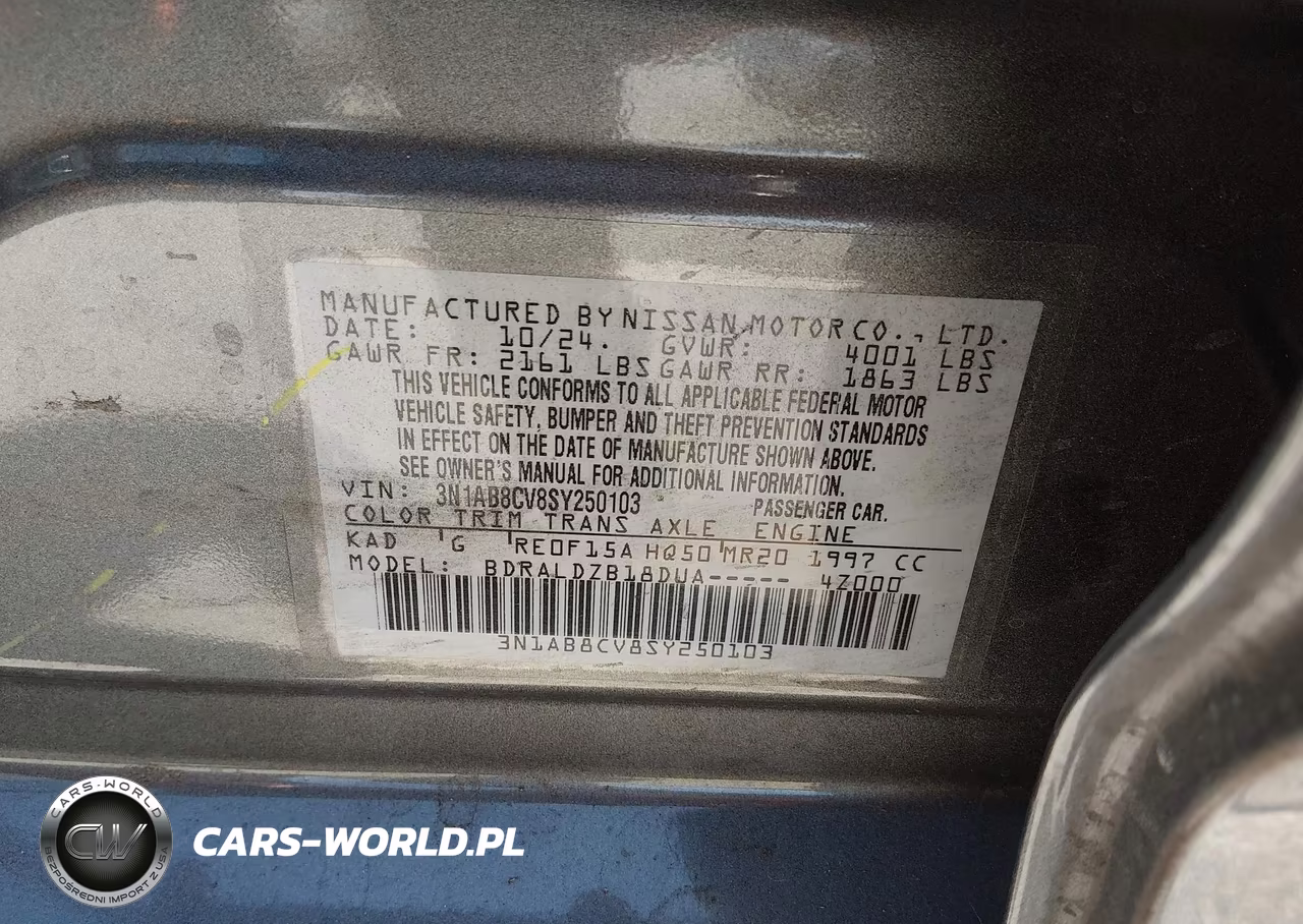 2025 Nissan Sentra Sv VIN:3N1AB8CV8SY250103 - 9