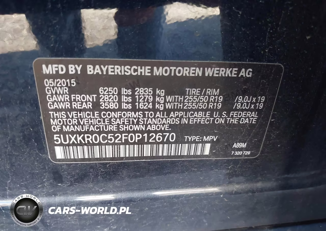 2015 BMW X5 xDrive35I VIN:5UXKR0C52F0P12670 - 9