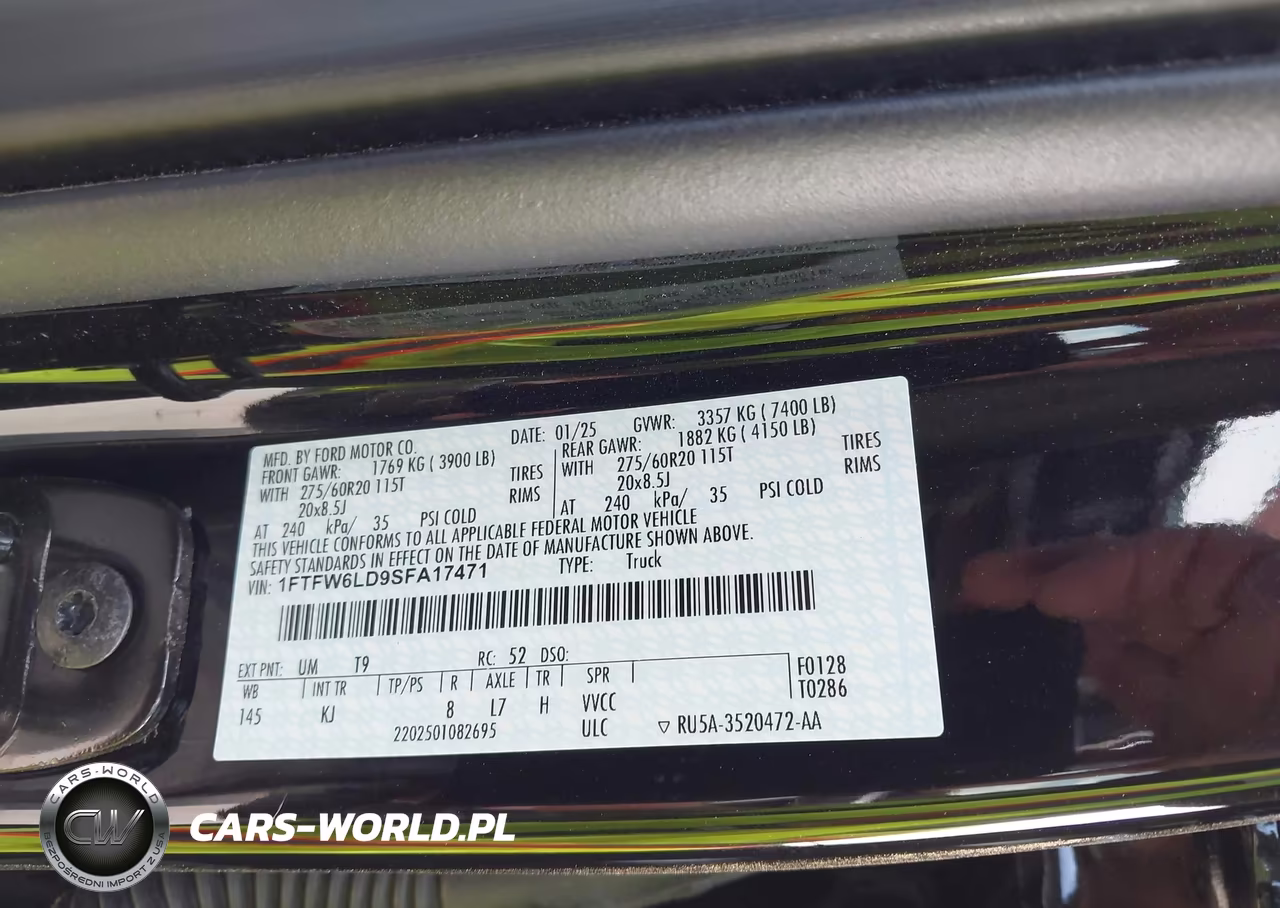 2025 Ford F-150 King Ranch VIN:1FTFW6LD9SFA17471 - 9