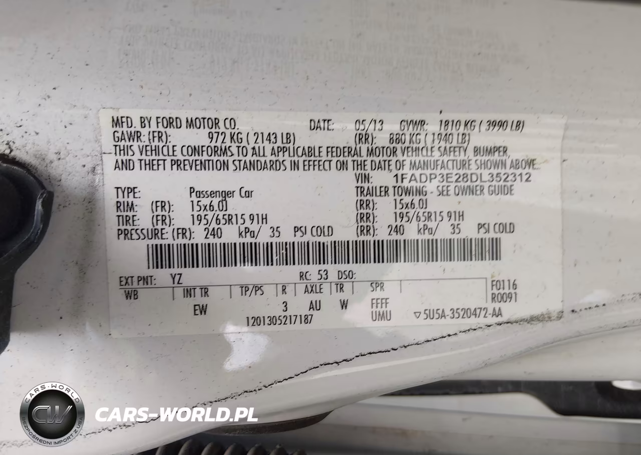 2013 Ford Focus S VIN:1FADP3E28DL352312 - 9