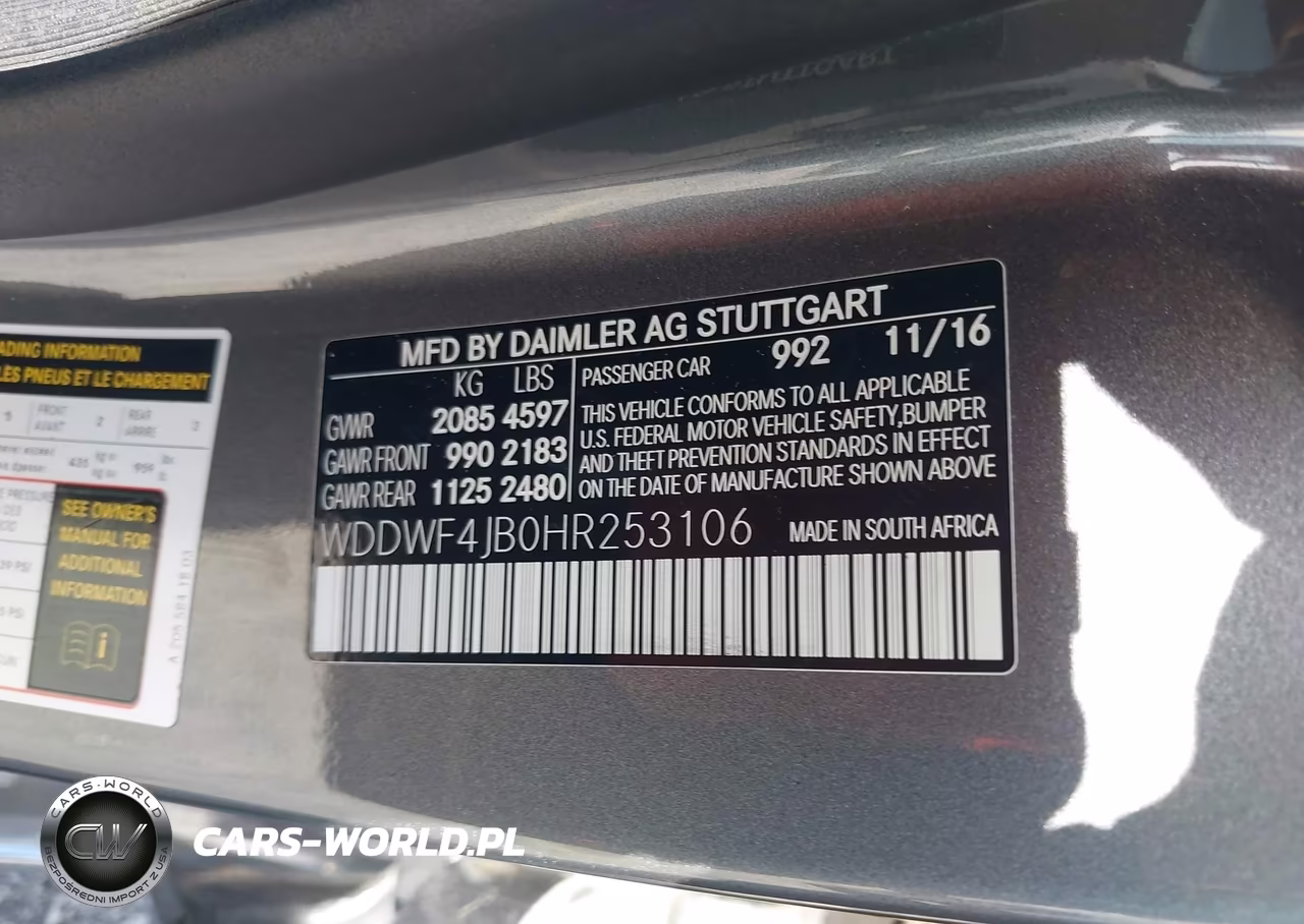 2017 Mercedes-Benz C 300 VIN:WDDWF4JB0HR253106 - 9