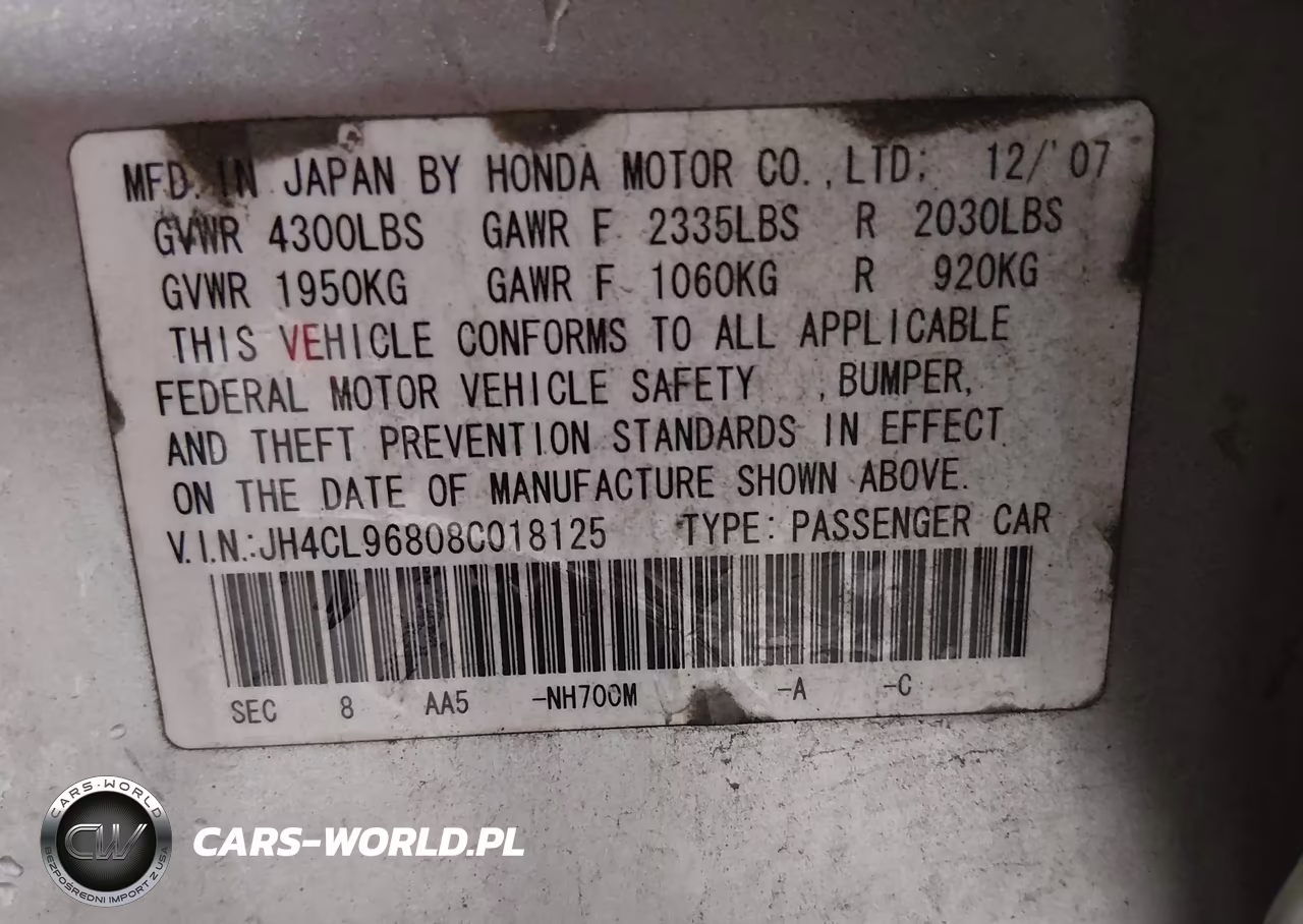 2008 Acura Tsx VIN:JH4CL96808C018125 - 9