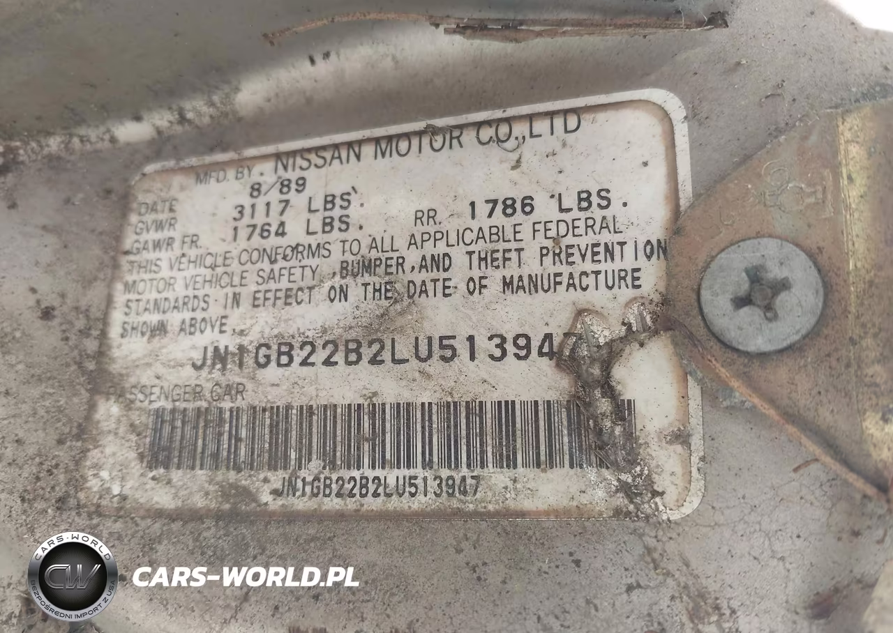 1990 Nissan Sentra VIN:JN1GB22B2LU513947 - 9