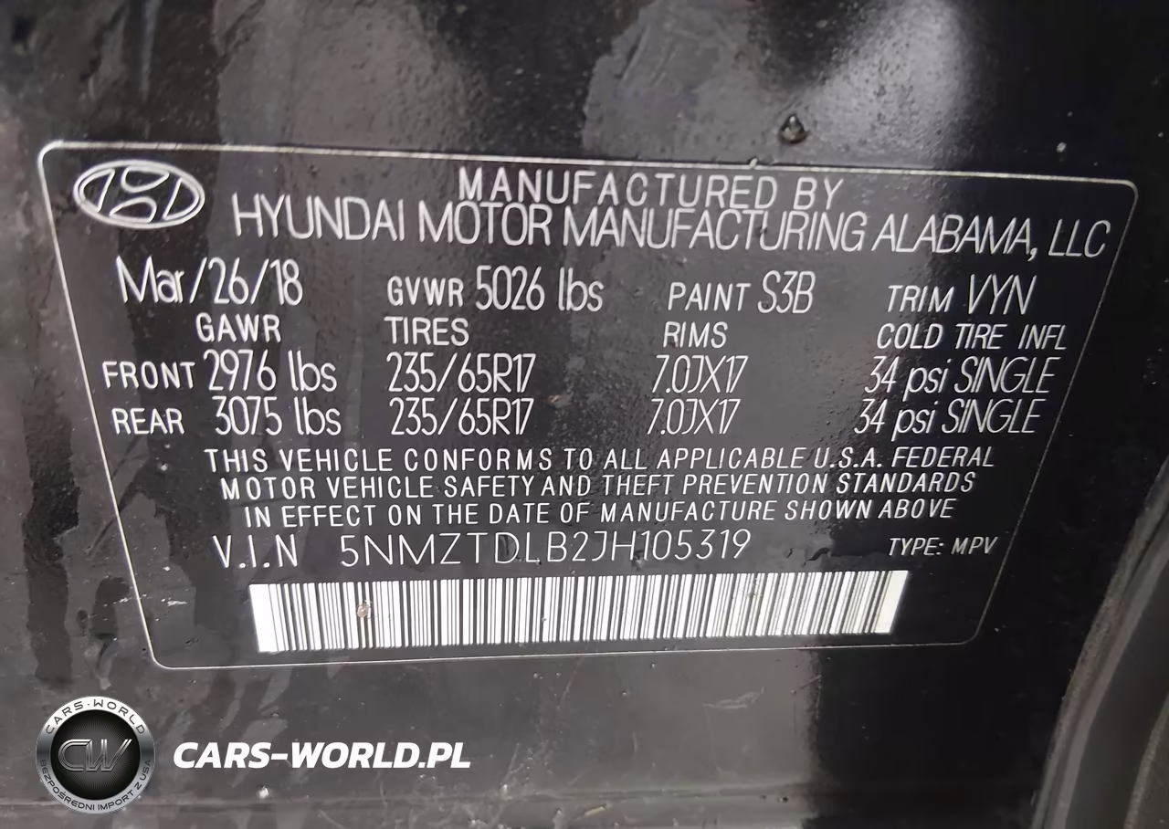 2018 Hyundai Santa Fe Sport 2.4L VIN:5NMZTDLB2JH105319 - 9