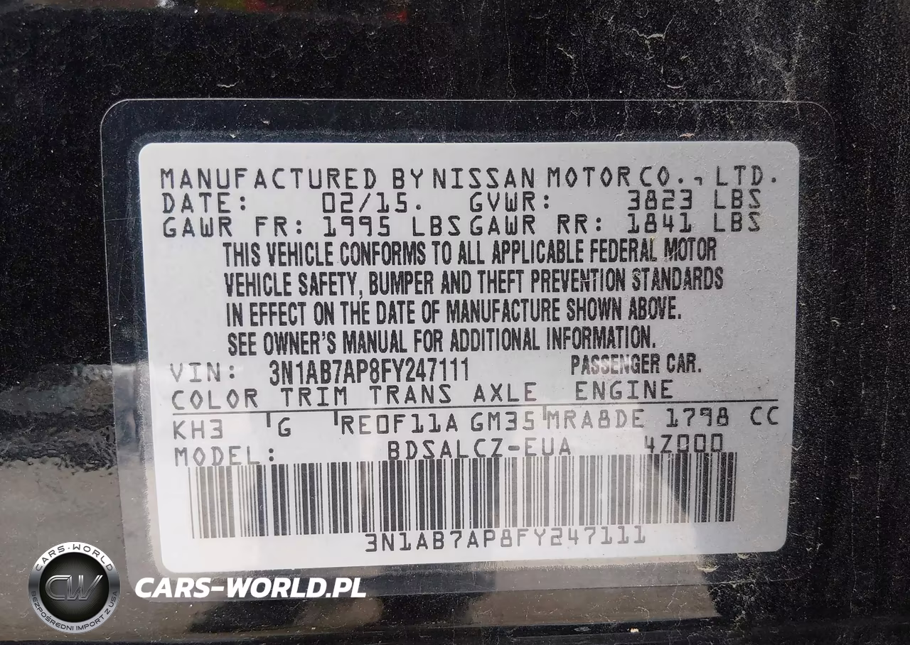 2015 Nissan Sentra Fe+ S-S-Sl-Sr-Sv VIN:3N1AB7AP8FY247111 - 9