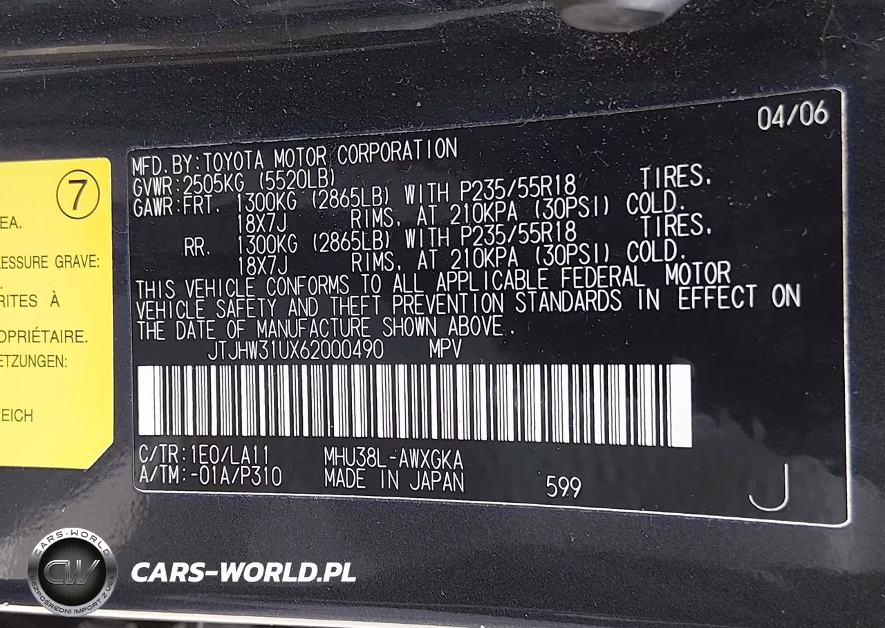 2006 Lexus Rx 400H VIN:JTJHW31UX62000490 - 9