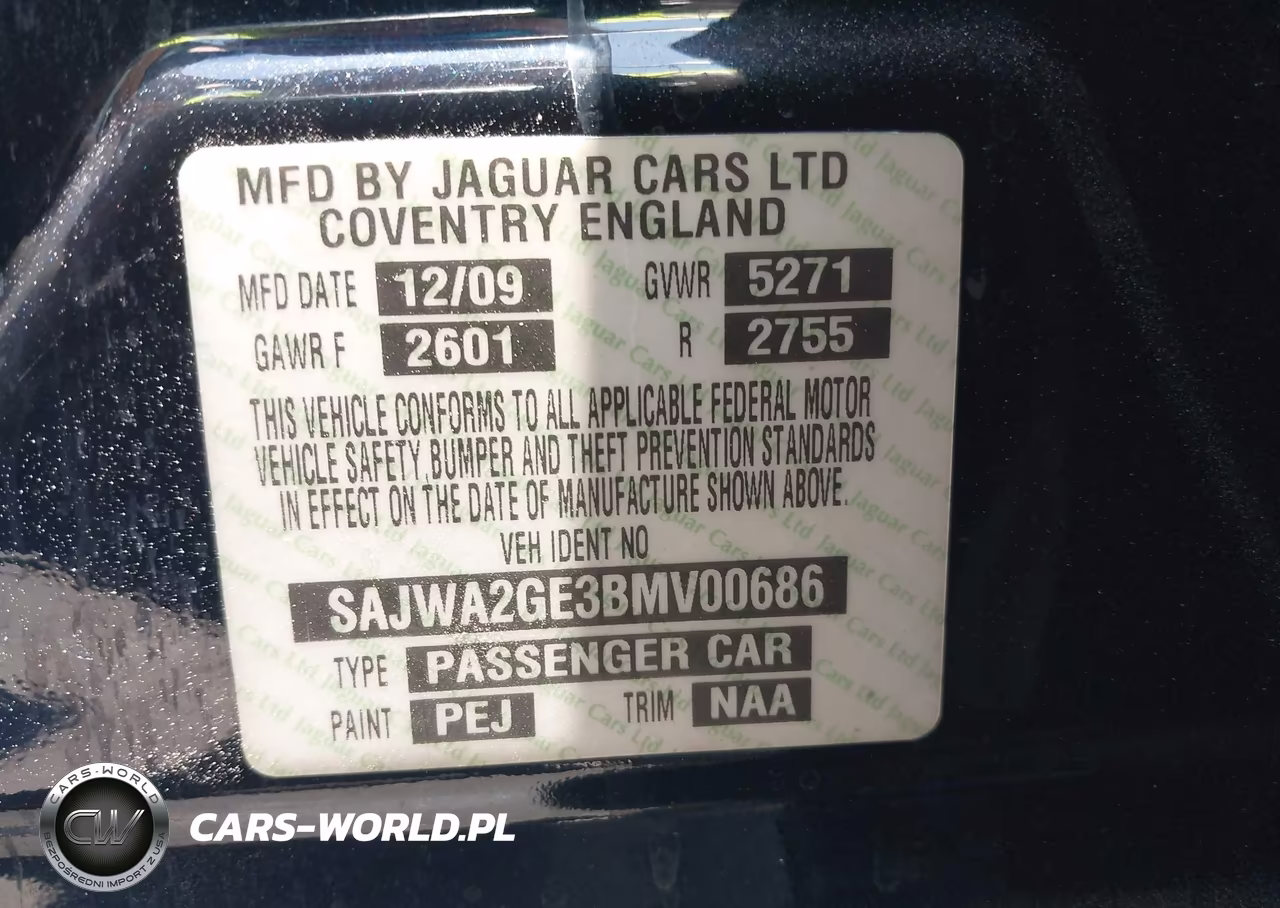2011 Jaguar Xj Xjl Supercharged VIN:SAJWA2GE3BMV00686 - 9