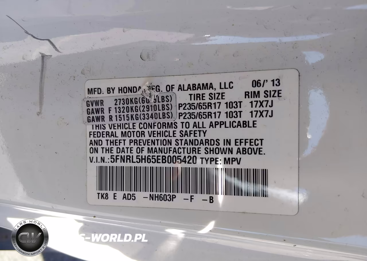 2014 Honda Odyssey Ex-L VIN:5FNRL5H65EB005420 - 9