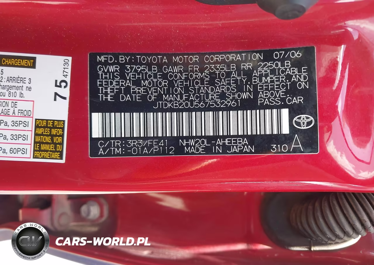 2006 Toyota Prius VIN:JTDKB20U567532961 - 9