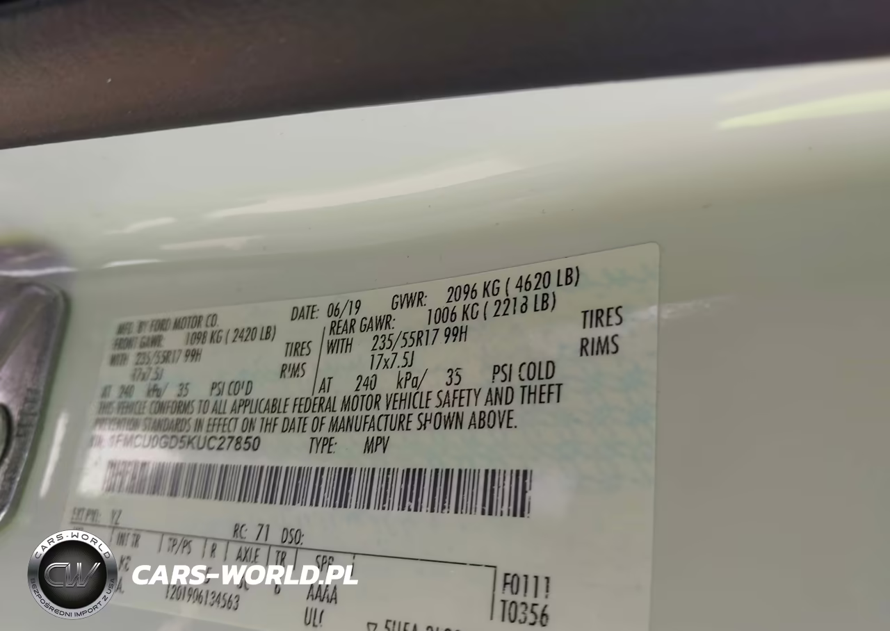 2019 Ford Escape Se VIN:1FMCU0GD5KUC27850 - 9