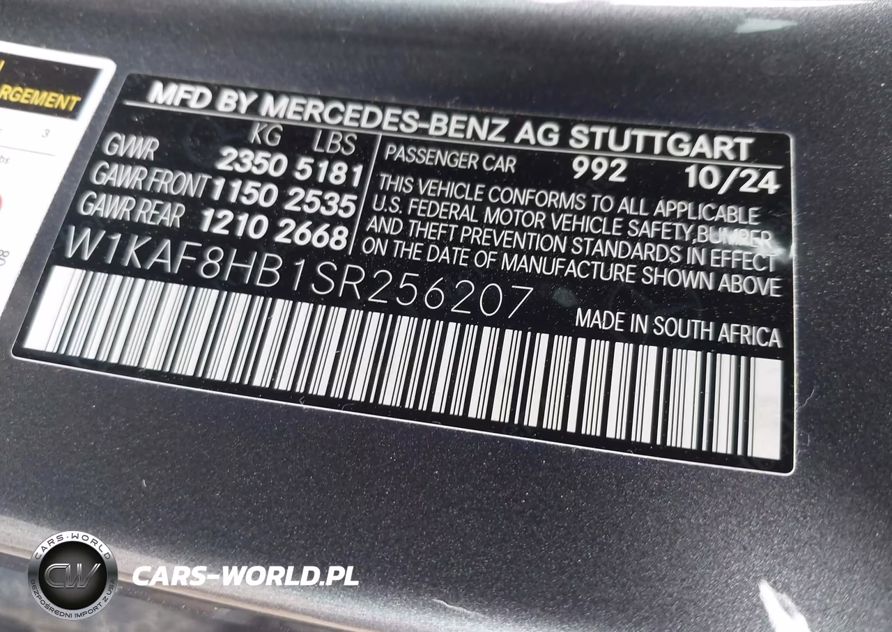 2025 Mercedes-Benz Amg C 43 4Matic VIN:W1KAF8HB1SR256207 - 9