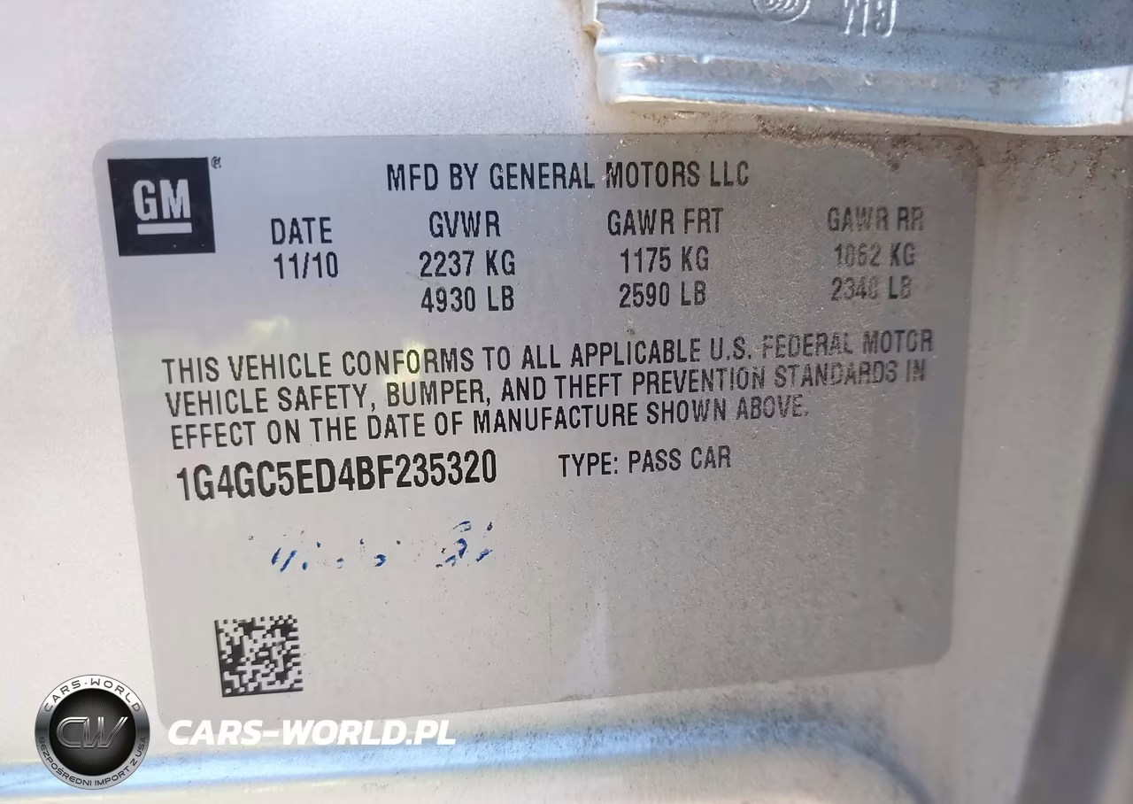 2011 Buick Lacrosse Cxl VIN:1G4GC5ED4BF235320 - 9