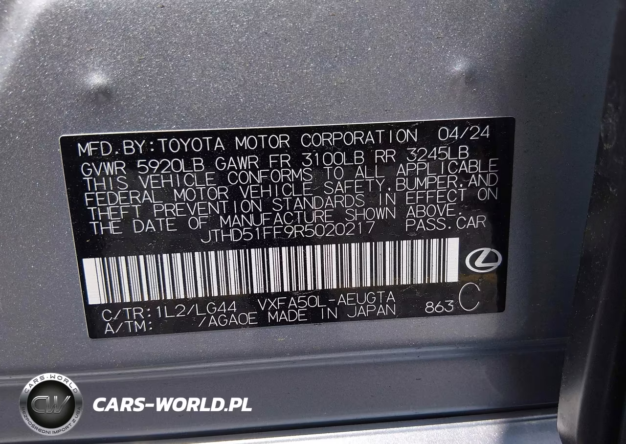 2024 Lexus Ls 500 VIN:JTHD51FF9R5020217 - 9