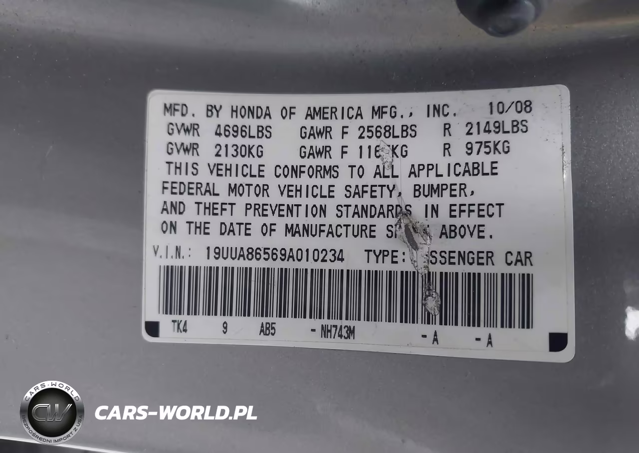 2009 Acura Tl 3.5 VIN:19UUA86569A010234 - 9