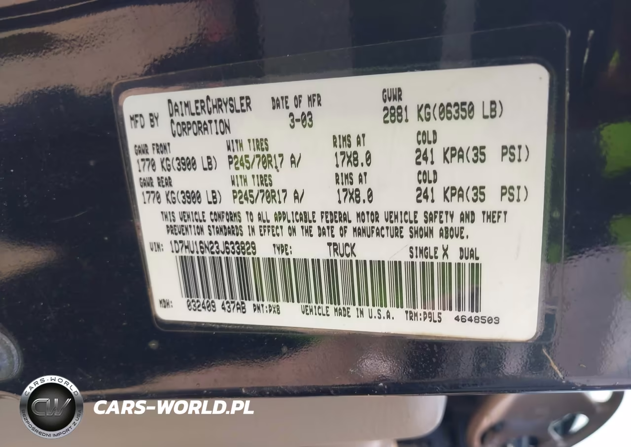 2003 Dodge Ram 1500 Slt-Laramie-St VIN:1D7HU16N23J633829 - 9