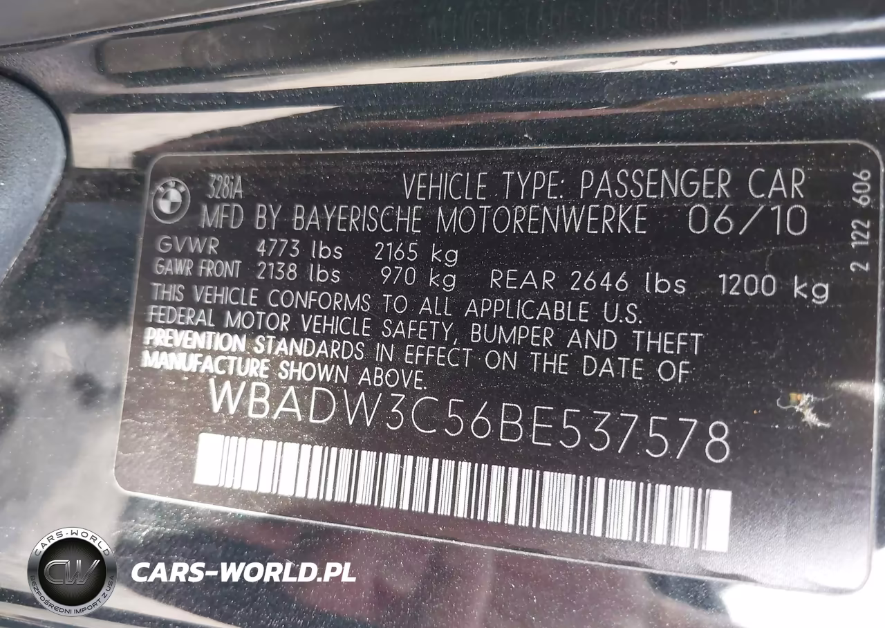 2011 BMW 328I VIN:WBADW3C56BE537578 - 9