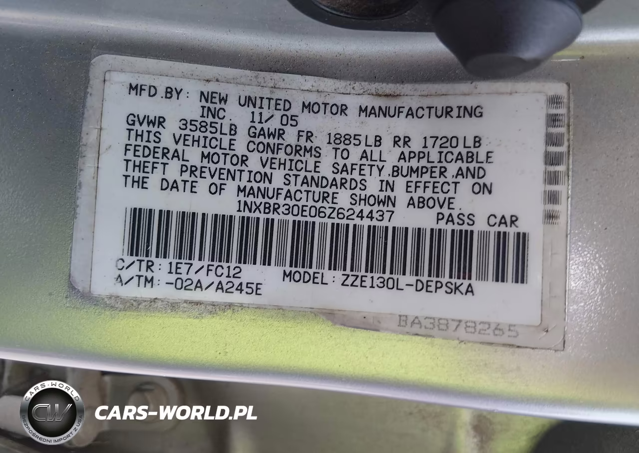 2006 Toyota Corolla S VIN:1NXBR30E06Z624437 - 9