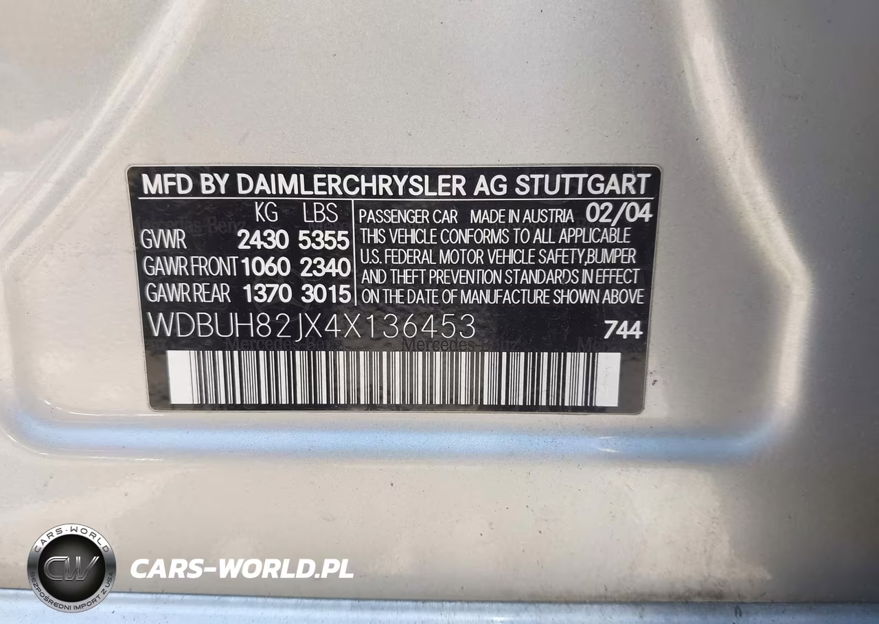2004 Mercedes-Benz E 320 4Matic VIN:WDBUH82JX4X136453 - 9