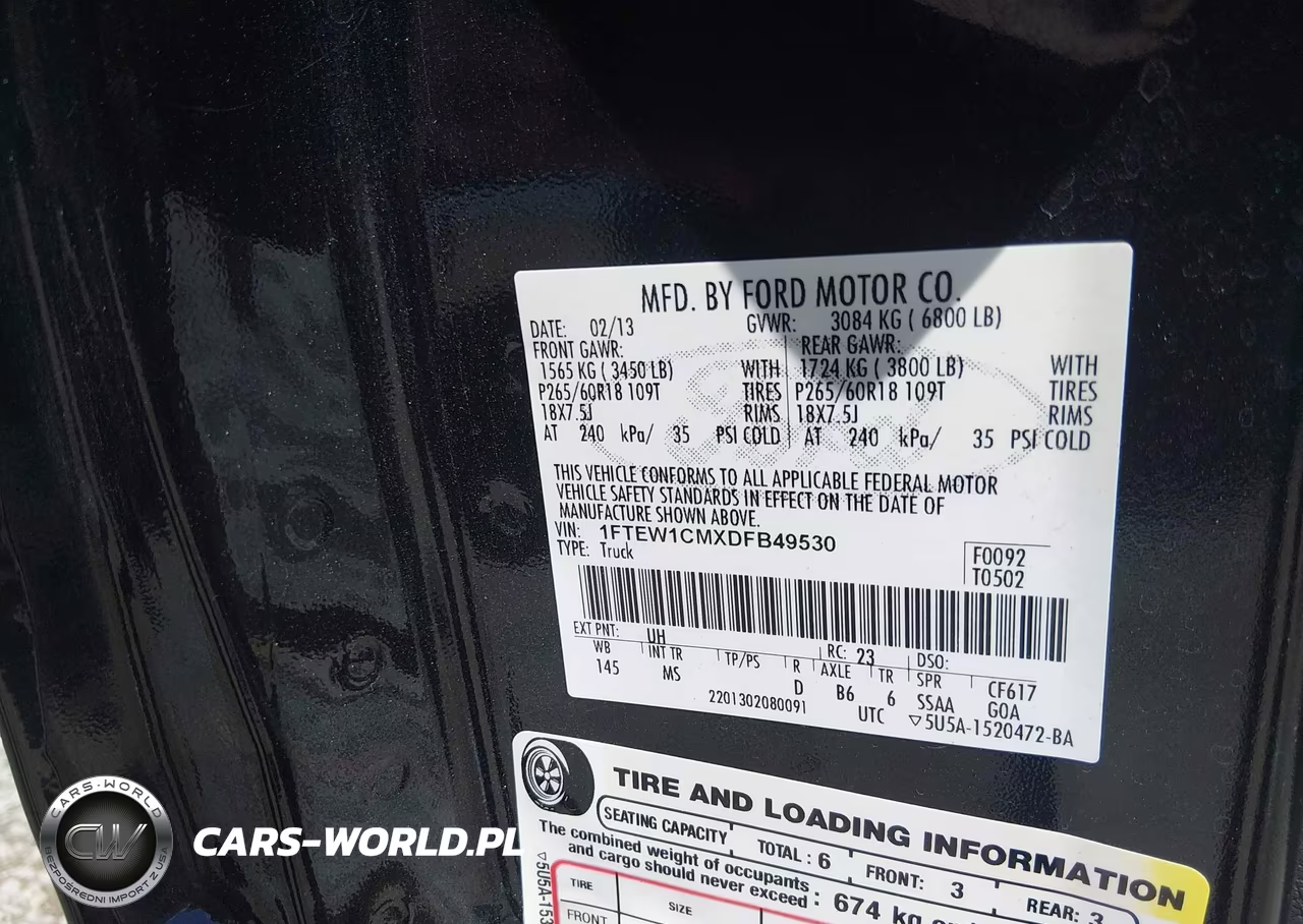 2013 Ford F-150 Xlt VIN:1FTEW1CMXDFB49530 - 9