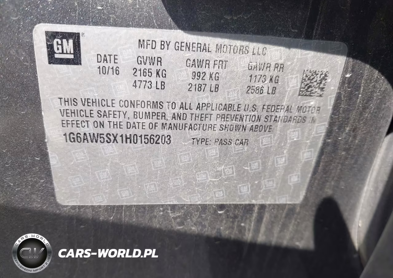 2017 Cadillac Cts Standard VIN:1G6AW5SX1H0156203 - 9