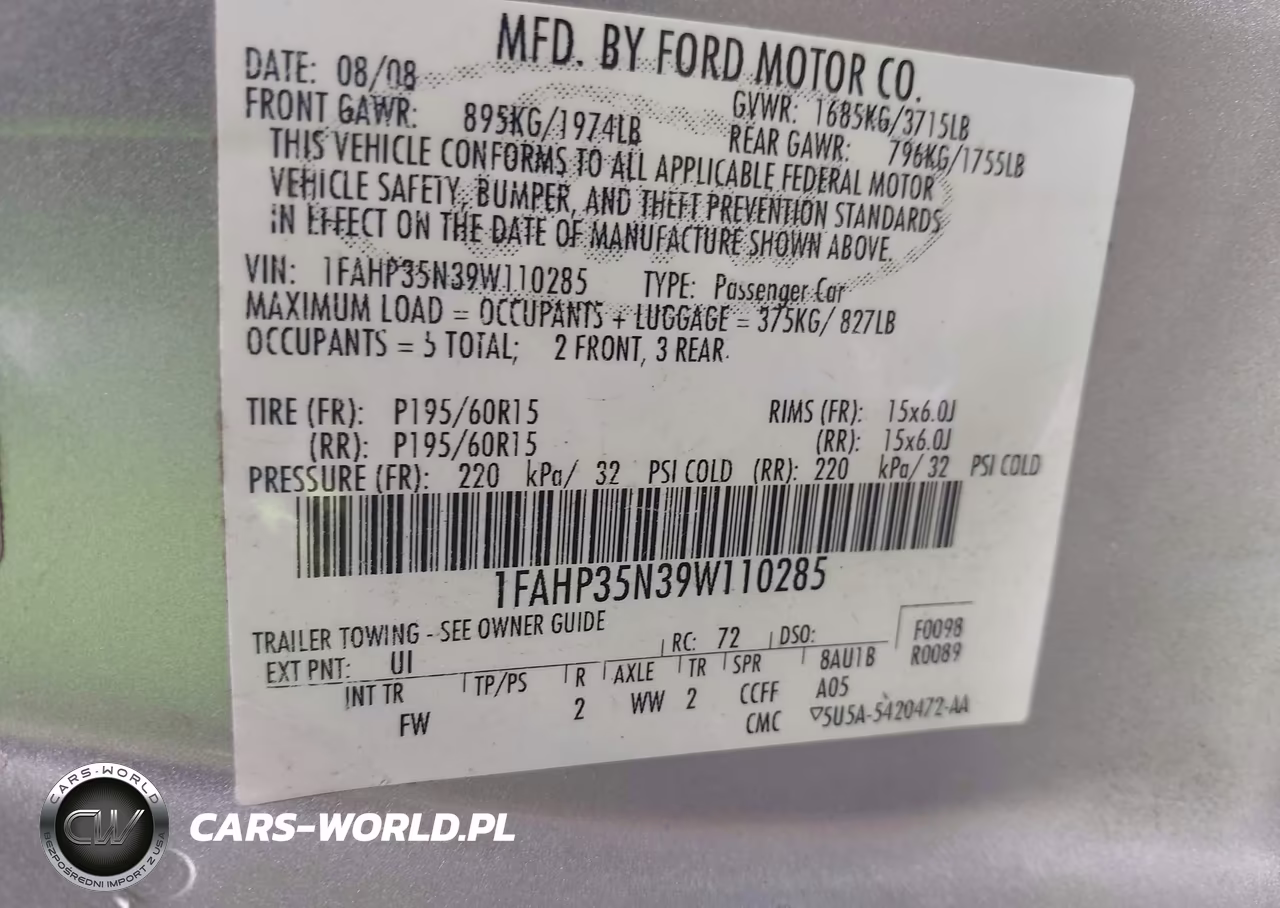 2009 Ford Focus Se VIN:1FAHP35N39W110285 - 9