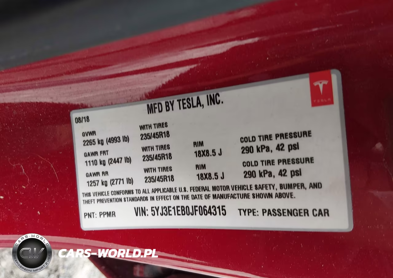 2018 Tesla Model 3 Long Range-Performance VIN:5YJ3E1EB0JF064315 - 9
