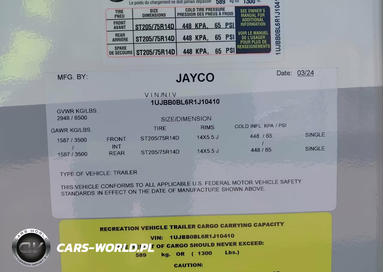 2024 Jayco Jayfl184Bh VIN:1UJBB0BL6R1J10410 - 9