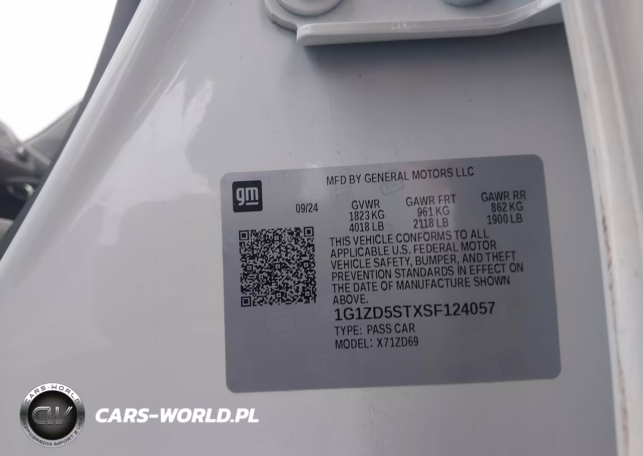 2025 Chevrolet Malibu Fwd 1Lt VIN:1G1ZD5STXSF124057 - 9