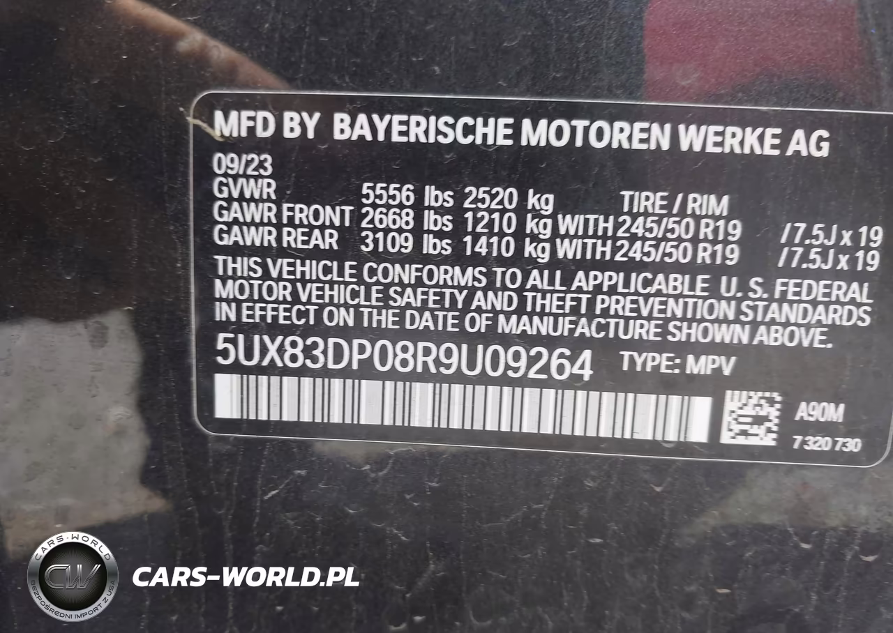 2024 BMW X3 M40I VIN:5UX83DP08R9U09264 - 9