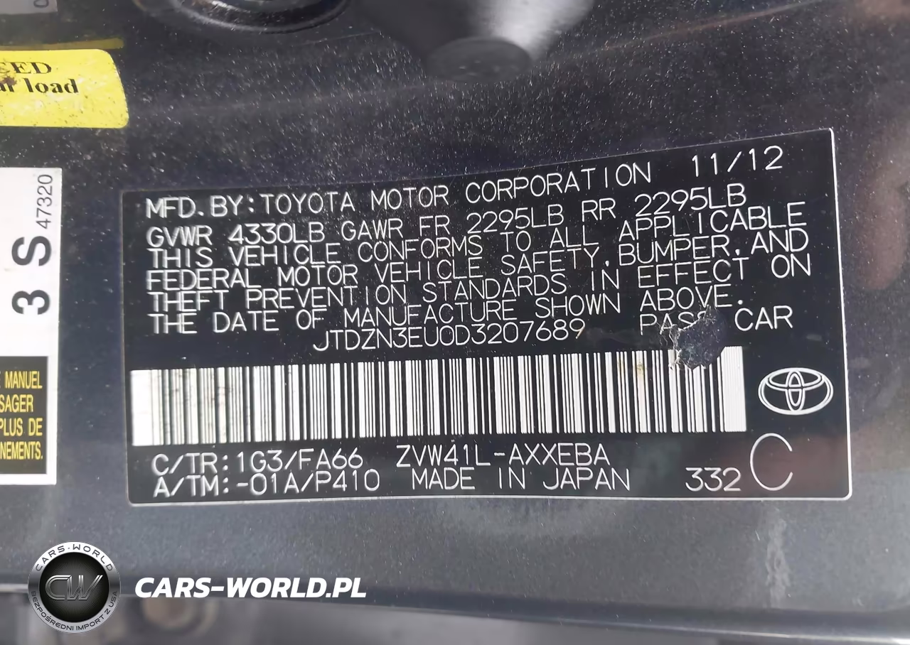 2013 Toyota Prius V Two VIN:JTDZN3EU0D3207689 - 9