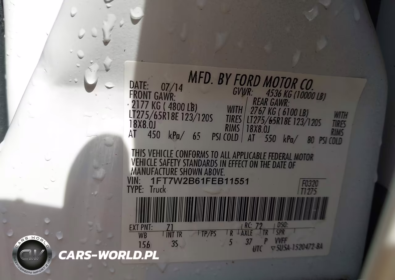 2015 Ford F-250 VIN:1FT7W2B61FEB11551 - 9