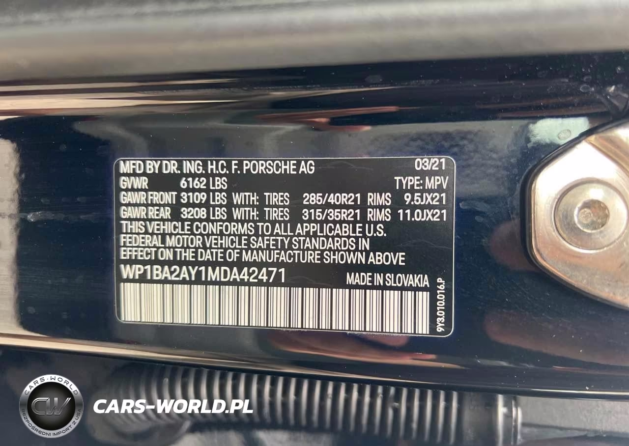2021 Porsche Cayenne Coupe VIN:WP1BA2AY1MDA42471 - 9